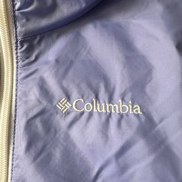Columbia Kid's Girl's Purple windbreaker Rain Jacket Size M (10/12) - Picture 5 of 9